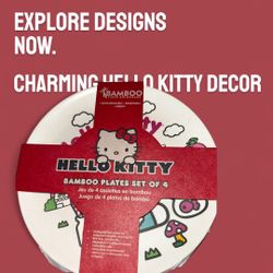 Hello Kitty Plates Set Of 4