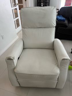 Recliner FREE white faux leather