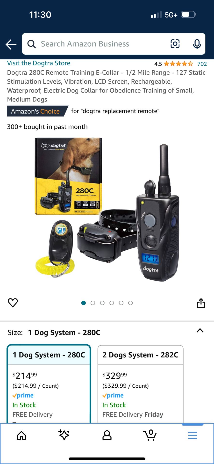 dogtra 280c remote training e-collar Used for about three weeks and sat in the closet for a year. Will be charged to show it works