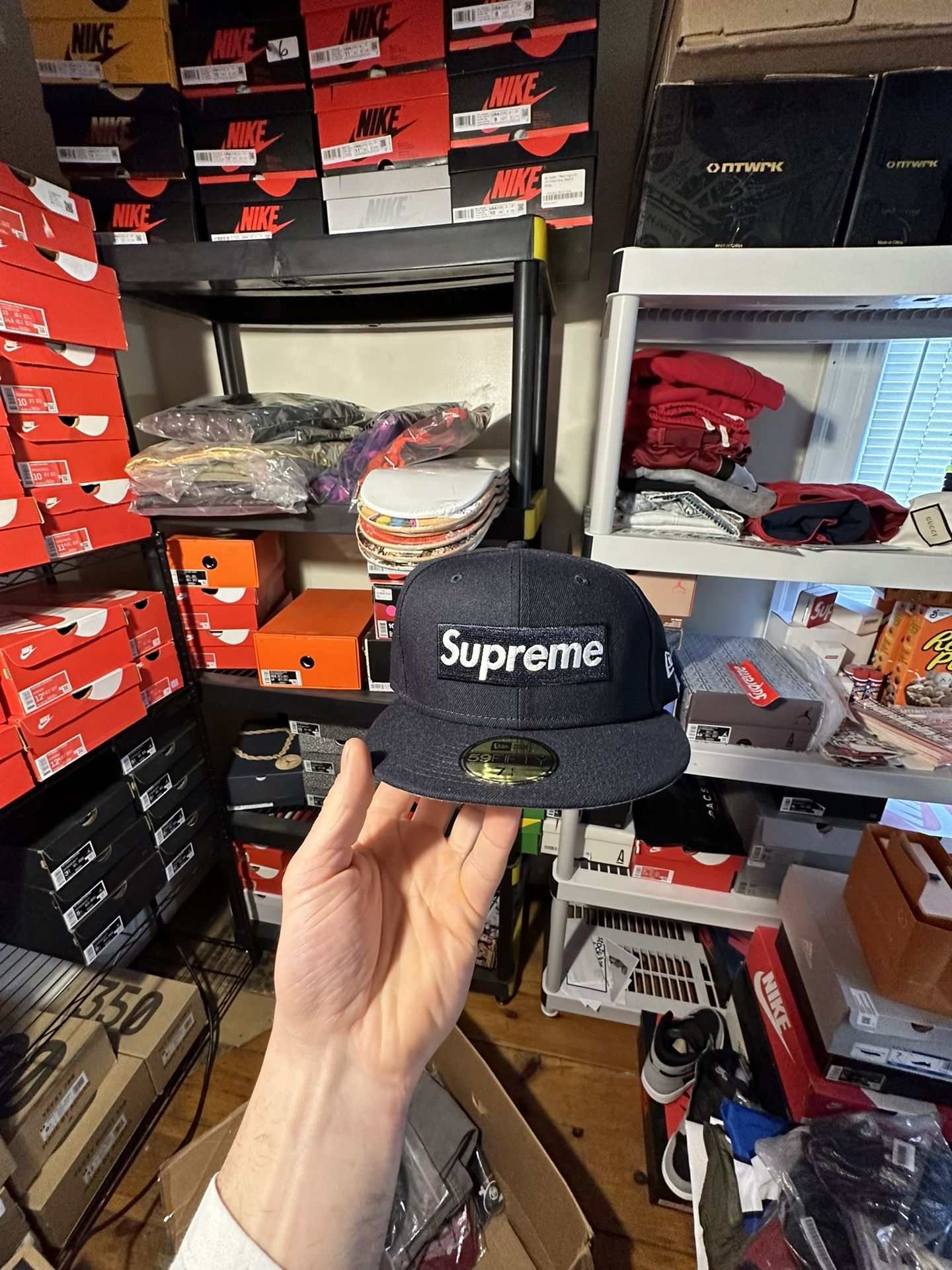 Supreme x New Era Champion Box Logo Brand New! Size: 7 1/4