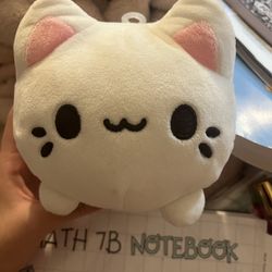 White cat plush