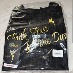 Harveys. Disney's  Tinkerbell"Faith-Trust-Pixie Dust" Denim Tote Bag