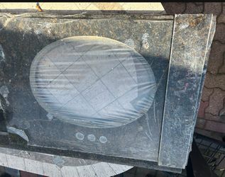 Black Granite Countertop Sink Cutout Slab