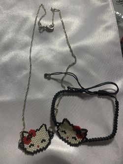 Bracelet & Necklace Hello Kitty $25