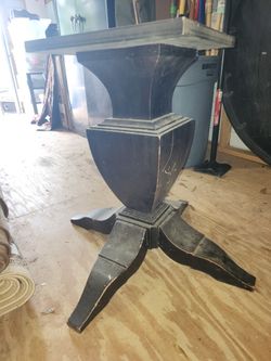 54" Solid Wood Pedestal Dining Table