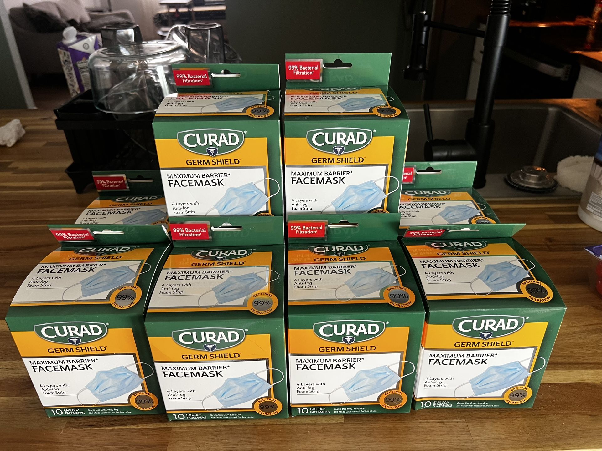 Curad Maximum Barrier Surgical Face mask New In Box 10 For $50