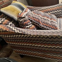 Chevron Accent Armchair - 33” x 33”
