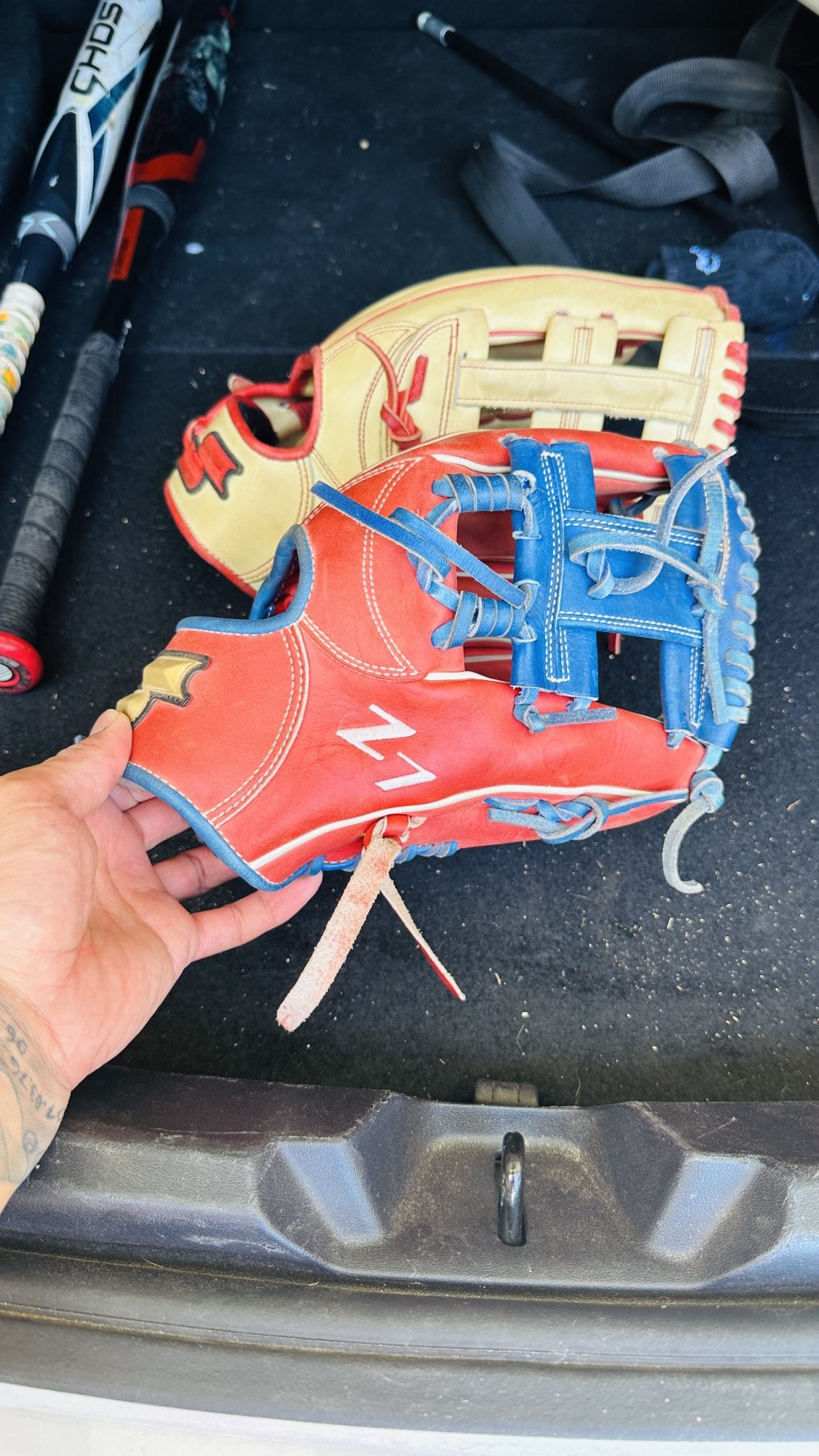 Two SSK baseball Gloves