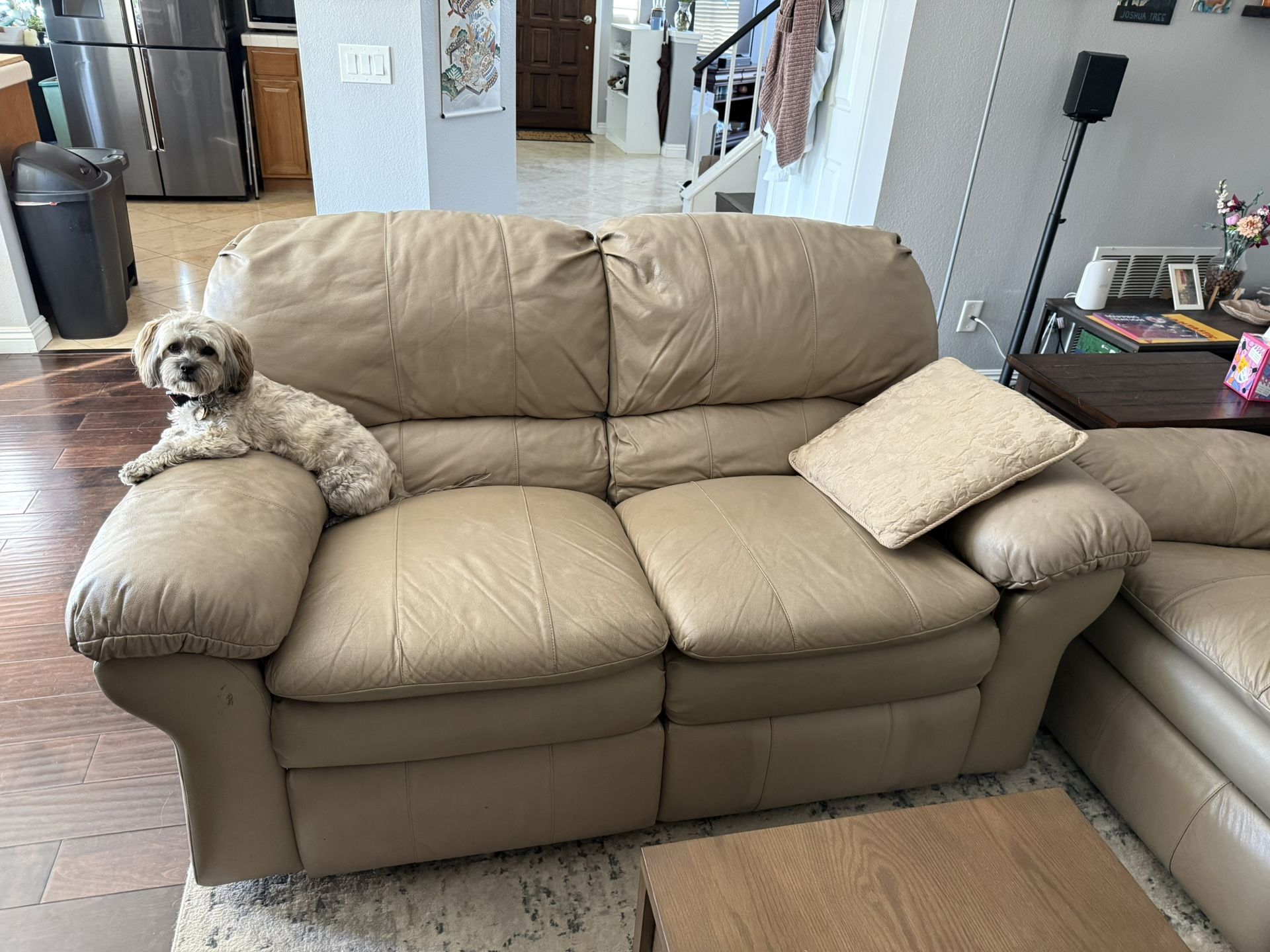 Leather Recliner couches (3-Seater And 2-Seater)