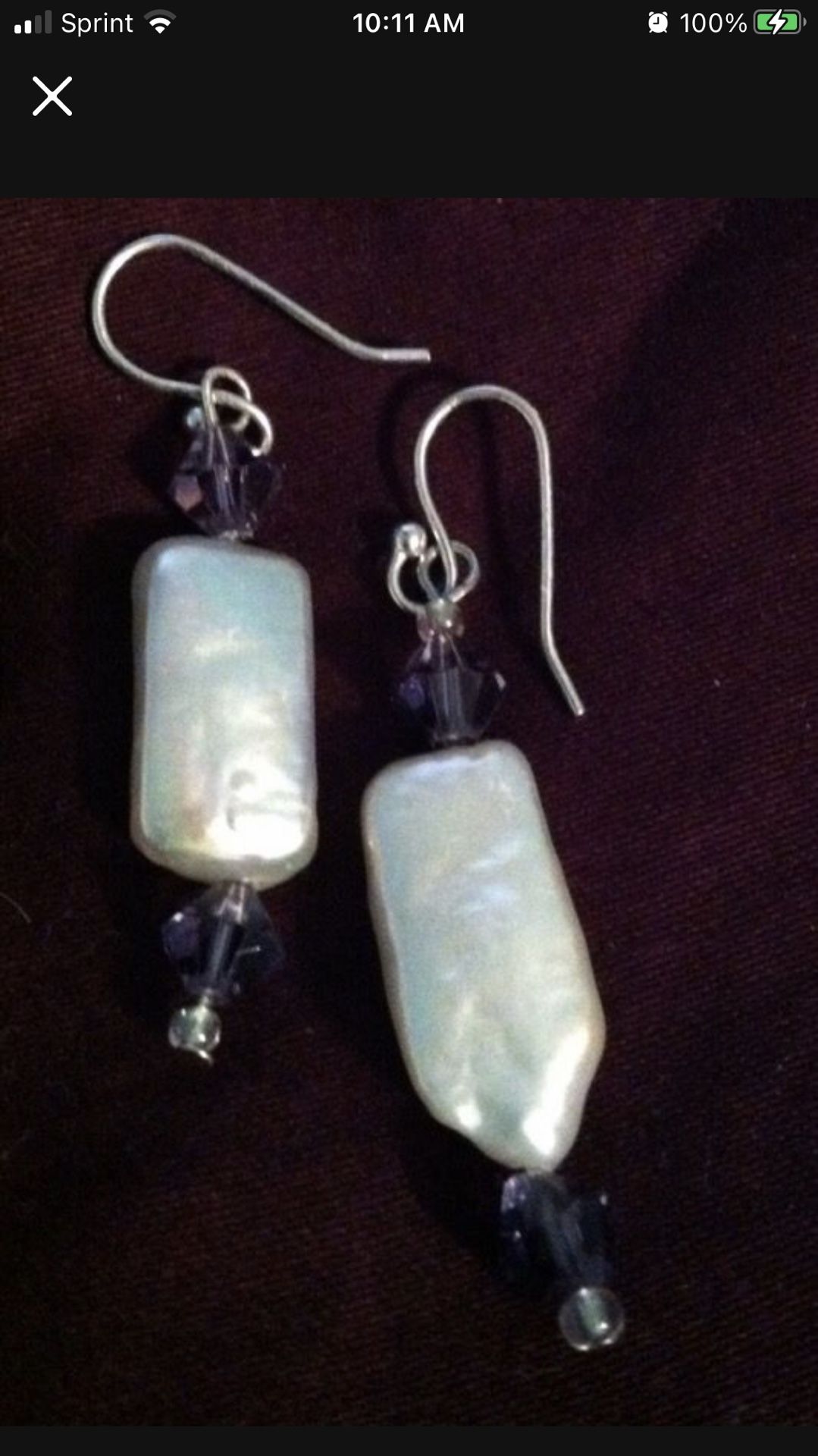 Silver And Pearl Earrings 