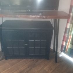 Brown Wood Bar Height Table 