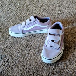 VANS Old Skool Purple Velcro shoe (Size 6 Women's, Size 4 Mens)