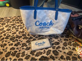 Coach tote with matching wallet