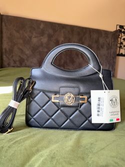 Valentino Orlandi Black Quilted Handbag