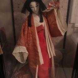 Vintage Japanese Dolls in clear boxes