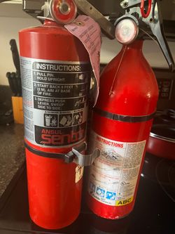 2 fire extinguishers