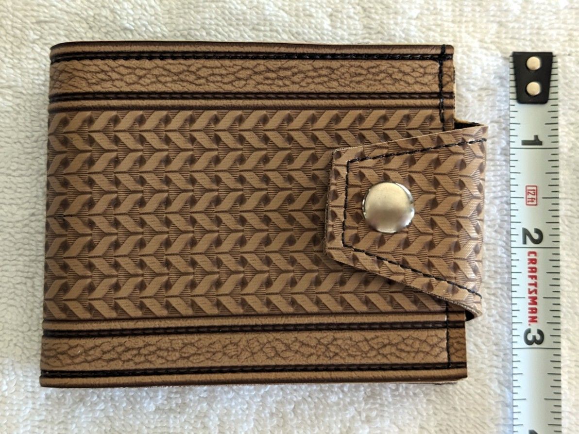 New Couch wallet hand made from vintage vinyl automotive upholstery (vegan)