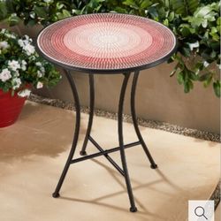 HD Designs Outdoors Red Tile Bistro Table