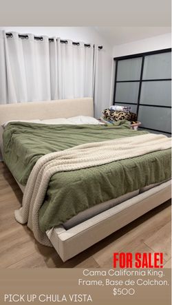 Bed Frame California King (Beige)