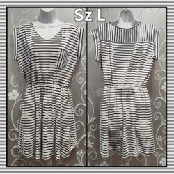 WOMENS STRIPED DRESS SIZE L
