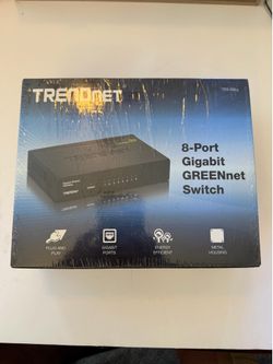 TRENDnet 8-Port Gigabit GREENnet Switch - Brand New Sealed Metal