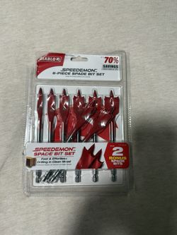 Diablo DSP2920-S6 6 + 2  8Piece Drill Bit Set Speedemon spade bits