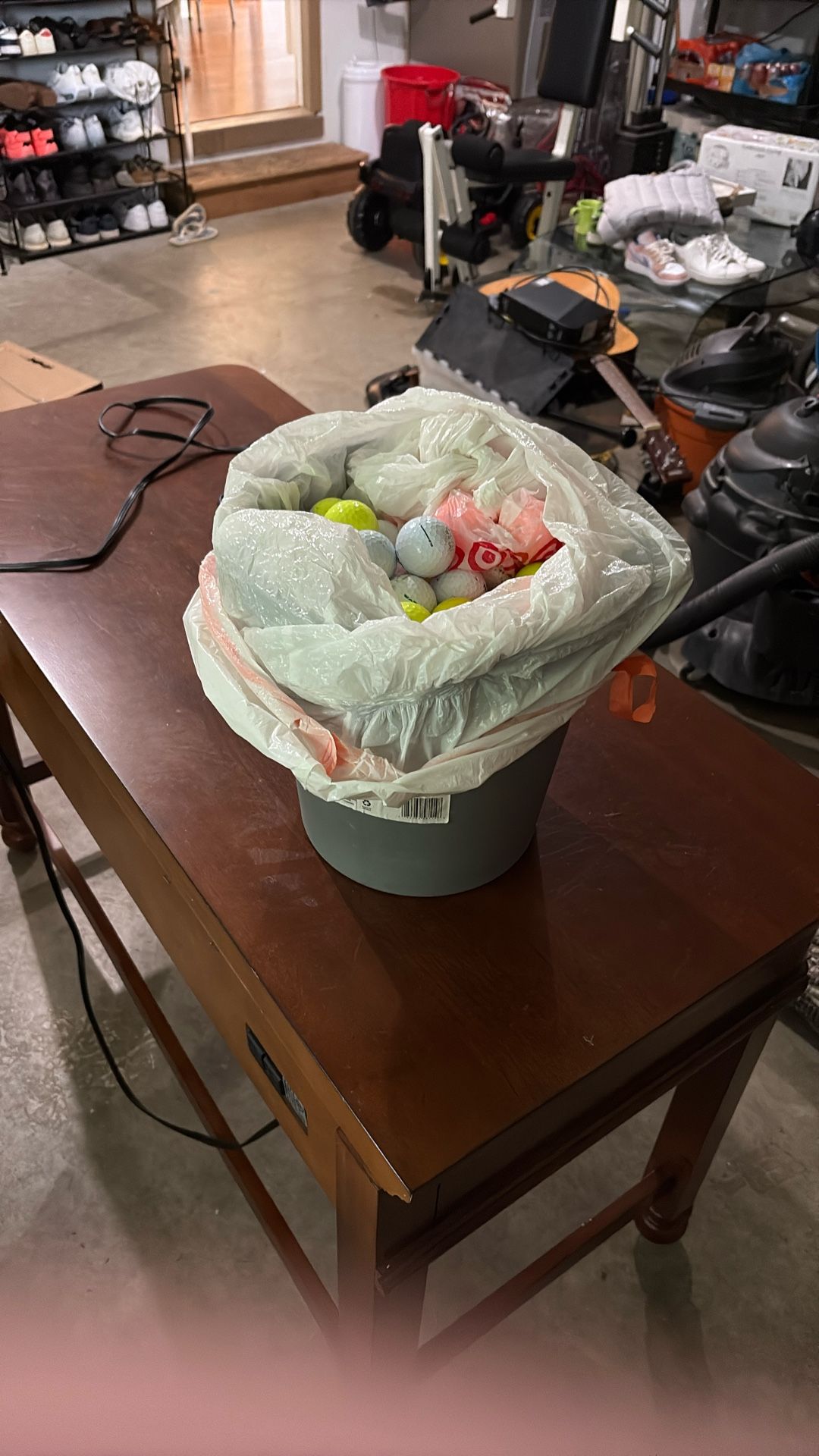 Bucket Full Of Used Golf Balls