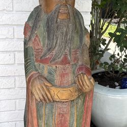 Solid Wood Carved Statue 