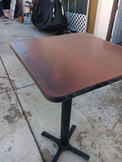 Square Bistro Table with Cast Iron Base
