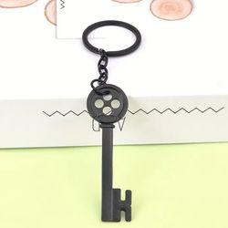 Brand New Spooky Black Skeleton Key Keychain