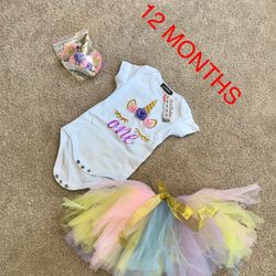New Unicorn 3 Pieces toddler size 12 Months (Nuevo).     $20 FIRM.     NO TRADES.   NO SHIPPING       (East Palmdale)
