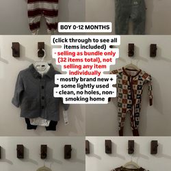 BOY 0-12 MO CLOTHES BUNDLE