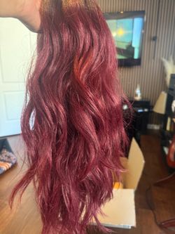 Long Wavy Burgundy Red Hair Wig