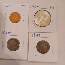4 Coins One Has Silver Lot 14