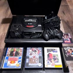 Sega Genesis Model 1 (Not Working) Lot - Games, Controllers, Dynasound System 3 Case