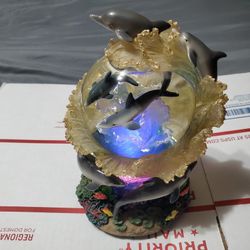Musical, Light-up Dolphin Water / Snow Globe
