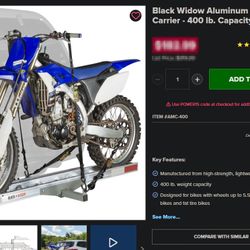 Black Widow Aluminum Motorcycle Rack 