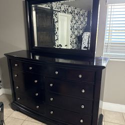 Espresso Dresser/Mirror