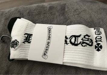 Chrome Hearts White Crew Socks