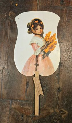 Antique Victorian Paper Hand Fan-Stroudsburg
