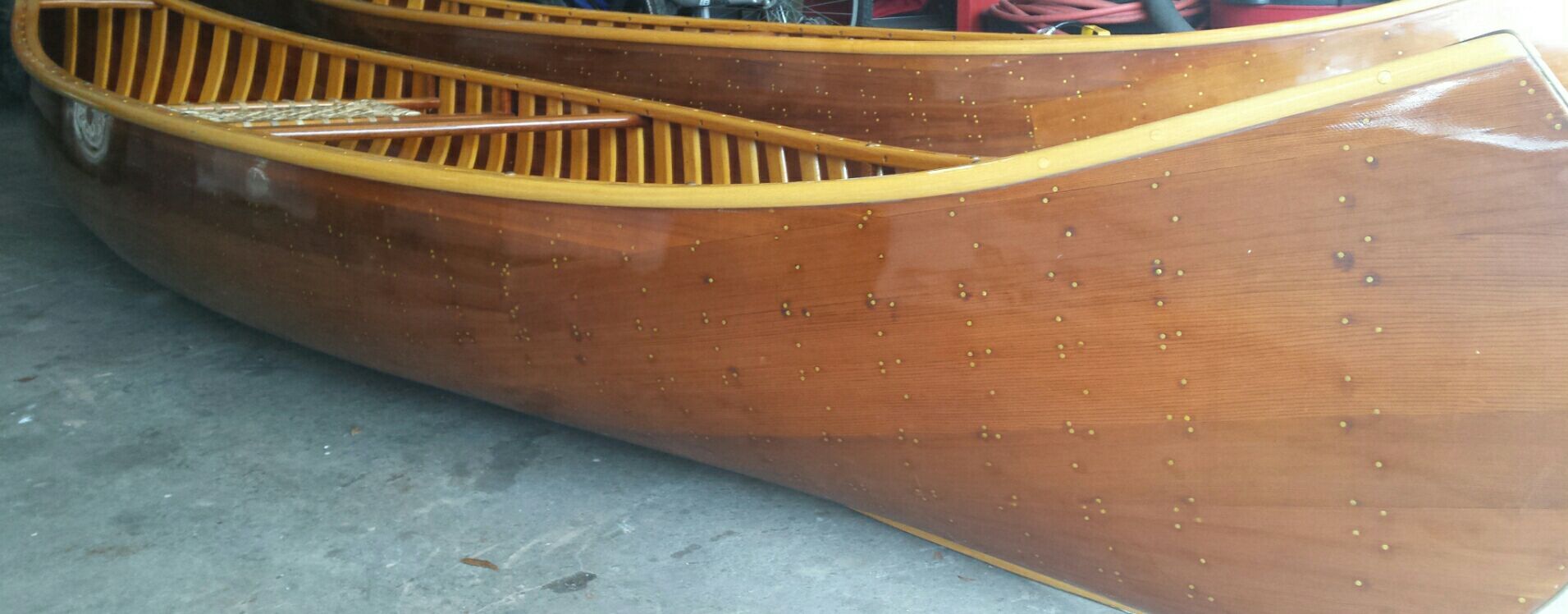 American Traders Trapper 12' Eddie Bauer limited edition wooden canoe
