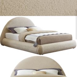 King Size Bed Frame -Upholstered  Fabric Platform 