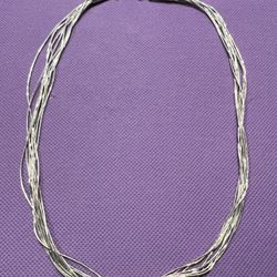 Vintage Liquid Sterling  Necklace 17”