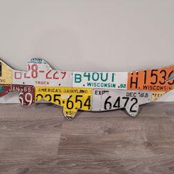 40" WI License Plate Musky