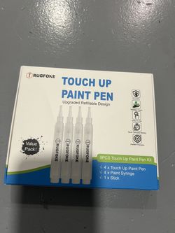 TRUGFONE Touch Up Paint Pen 4 Pack Pens Fillable Paint Touch Up Brush Pen for Walls Refillable Paint Touch Up Pen for Wall Repair Funiture Cabinet Woo
