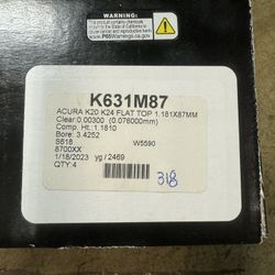 K24 87mm Wiseco Pistons Honda Acura 