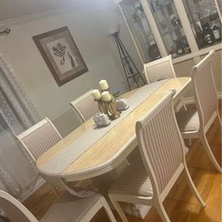 Dining Room Set Cream Color 