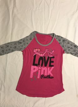 Girls pink panther shirt size Med