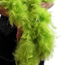 Feather Boa Lime Green 