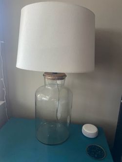Set of two glass lamps